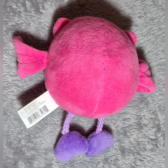 Valentine Plush Round Owls with Heart Shaped Face and Heart Shaped Feet 4" - Picture 3 of 8